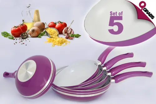 For QR179, Get a 5 Piece Non-Stick Ceramic Pan Set! (QR399 Value)